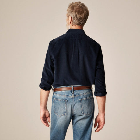 Fine-wale corduroy shirt