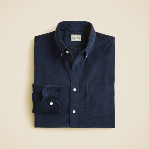 Fine-wale corduroy shirt
