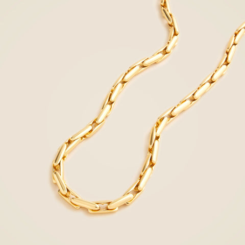 Rounded link chain necklace
