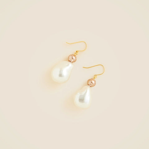 Freshwater pearl drop earrings