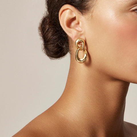 Chainlink drop earrings