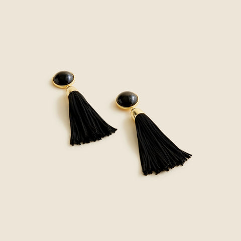 Braided tassel earrings