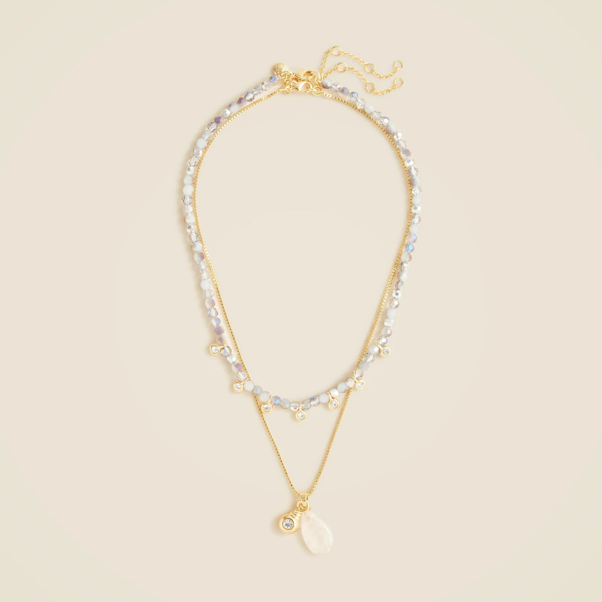 Crystal and stone necklaces set