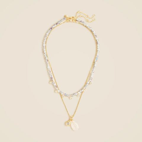 Crystal and stone necklaces set