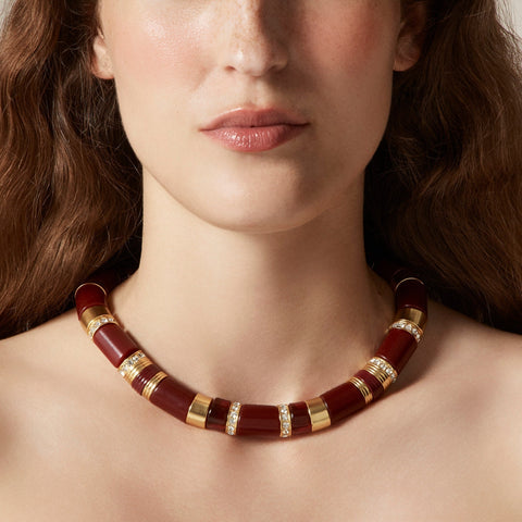 Handcut stone necklace