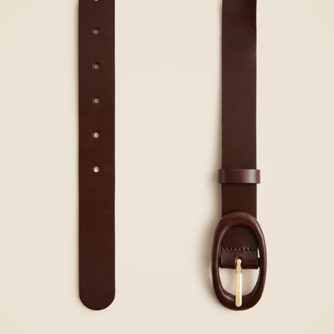Tonal buckle belt in leather
