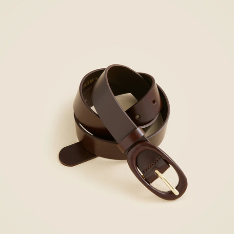 Tonal buckle belt in leather