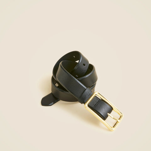 Italian leather rectangle belt