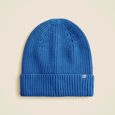 Kids' ribbed beanie in cotton blend