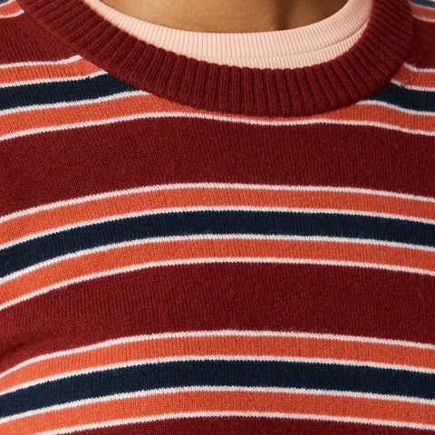 Perfect cashmere crewneck sweater in stripe