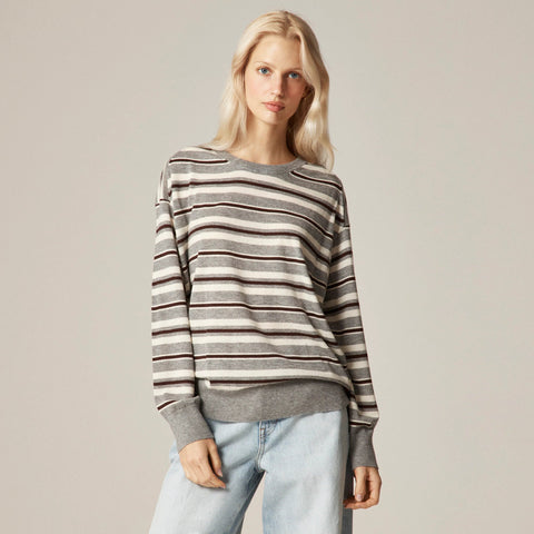Featherweight cashmere relaxed crewneck sweater