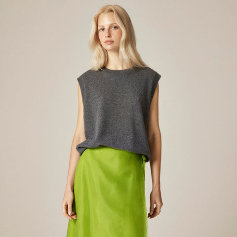 Cashmere relaxed sweater-vest
