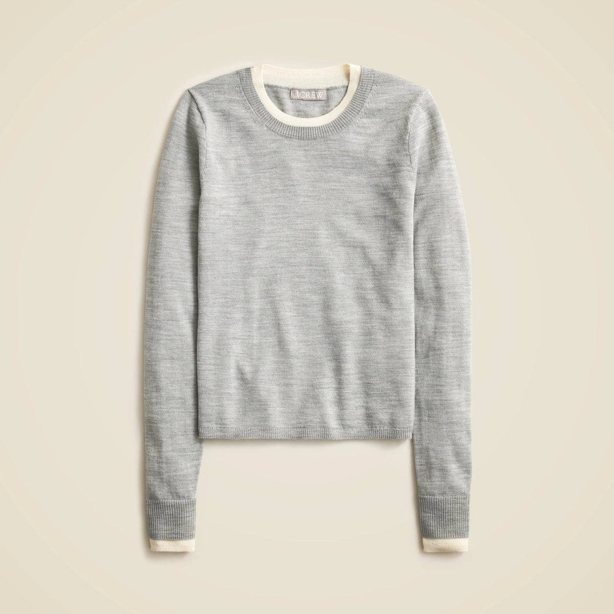 Carolyn layered crewneck sweater in merino wool
