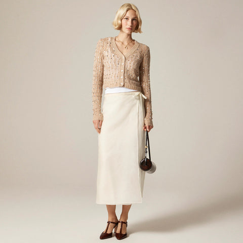 Collection embellished pointelle cardigan