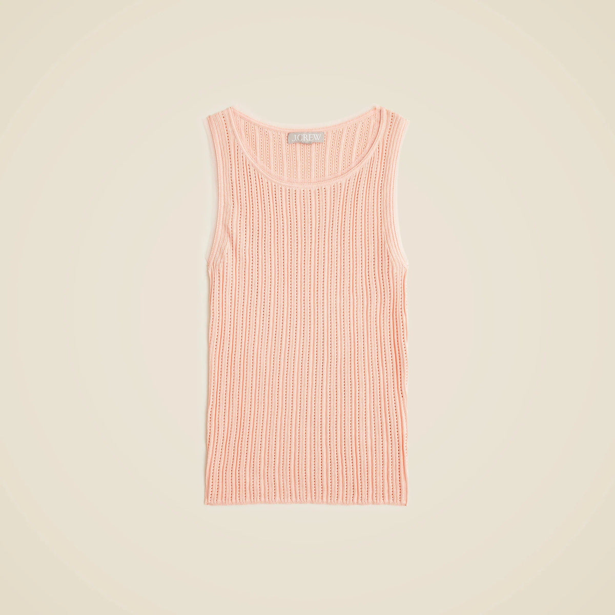 Tulle-trim sweater-tank in premium ultra-fine cotton