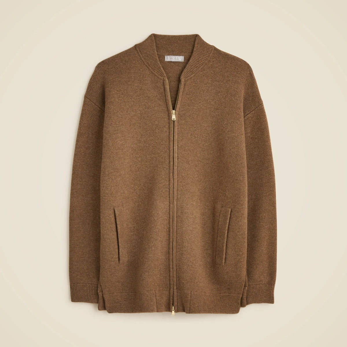 Full-zip flight sweater-jacket