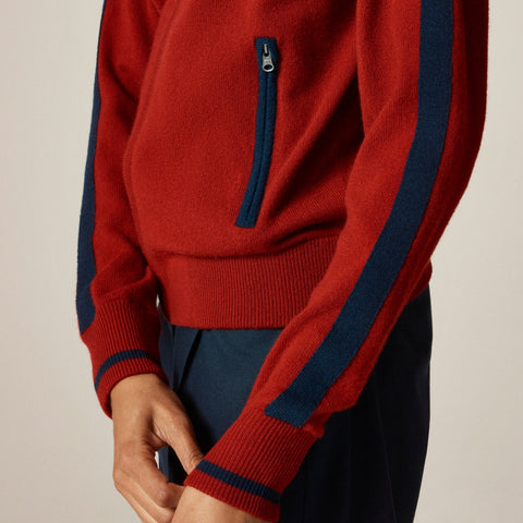 Cashmere full-zip track jacket