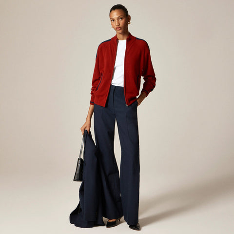 Cashmere full-zip track jacket