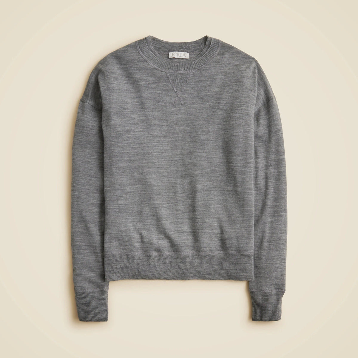 Oversized crewneck sweatshirt in merino wool