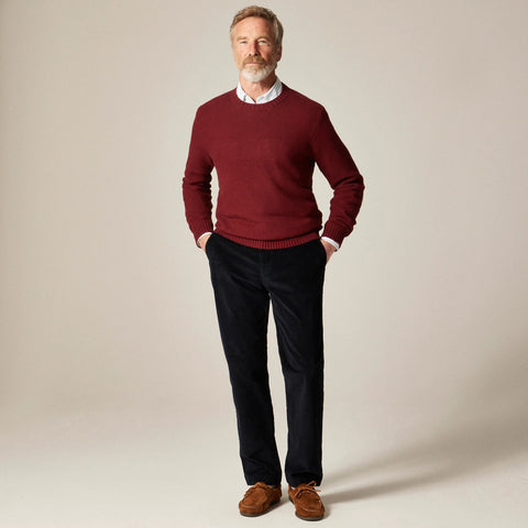 Broken-in Straight pant in stretch corduroy