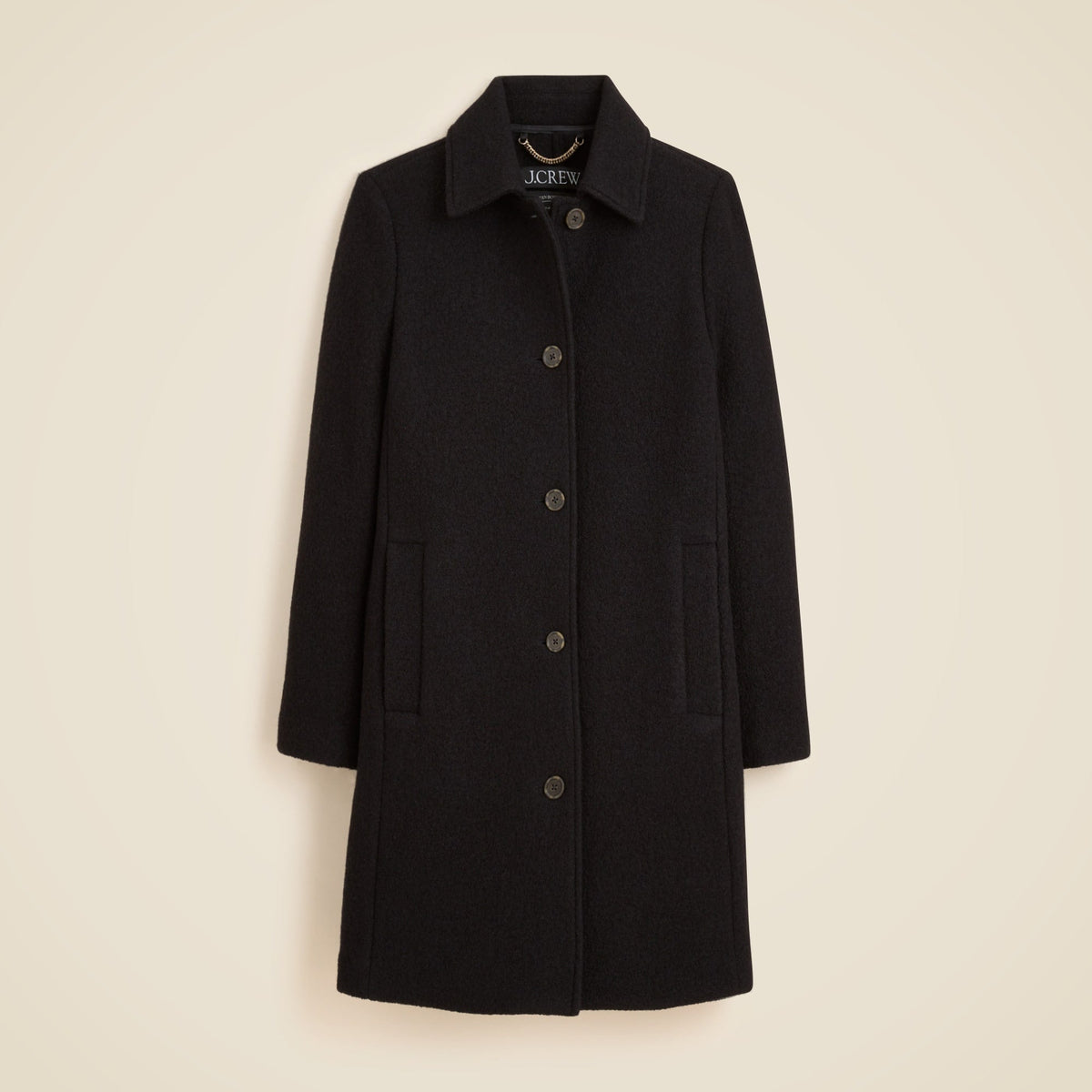 Car coat in Italian boiled wool