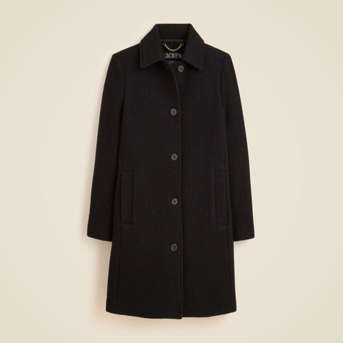 Car coat in Italian boiled wool