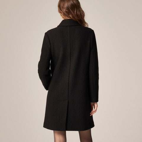 Car coat in Italian boiled wool