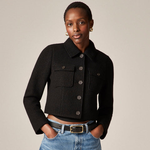 Lady jacket in Italian boiled wool