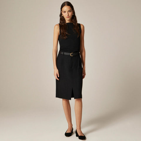 Knee-length sheath skirt