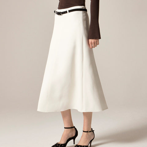 Petite circle skirt in bouclé