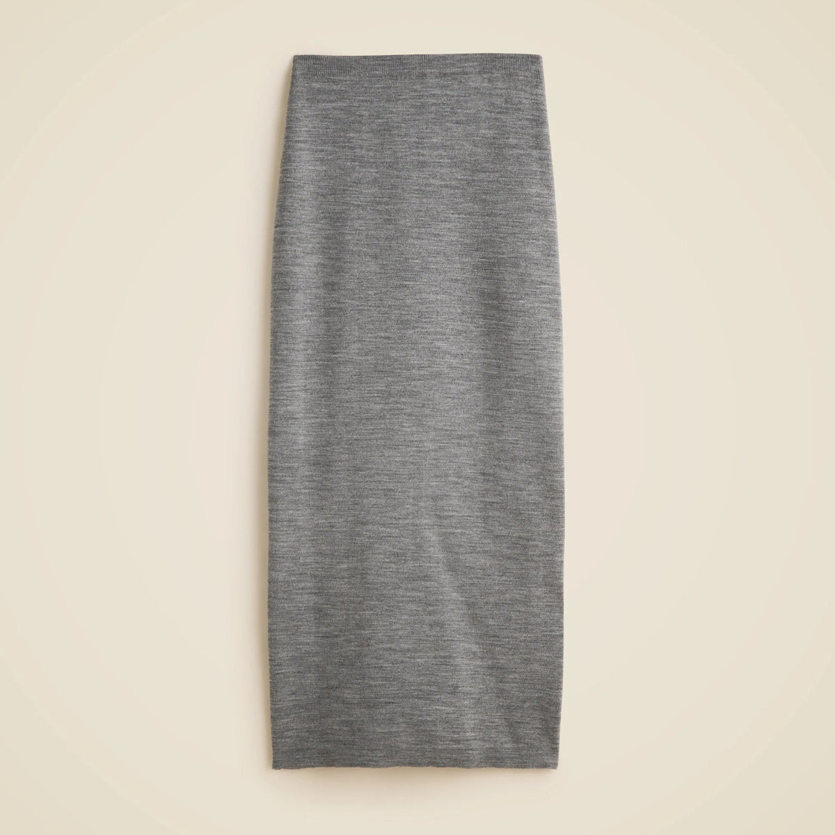 Sweater midi skirt in double-faced merino wool blend