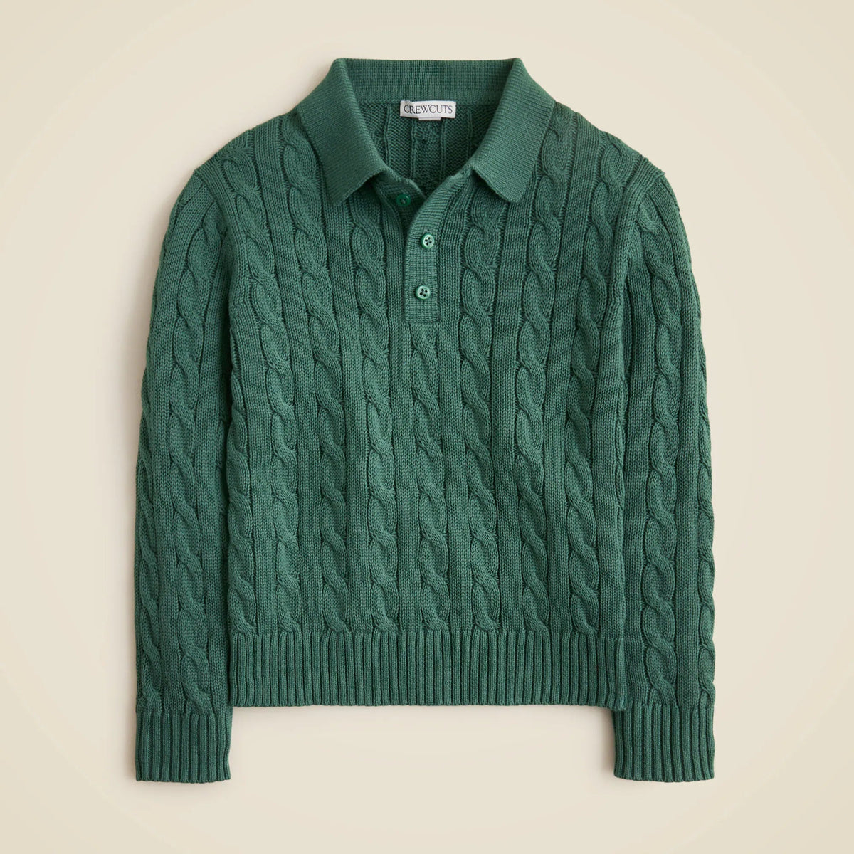 Kids' cable-knit sweater-polo