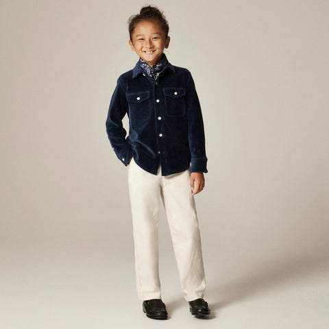 Kids' knit corduroy shirt
