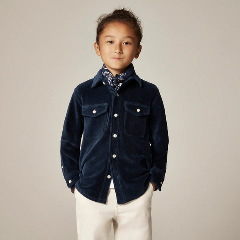 Kids' knit corduroy shirt