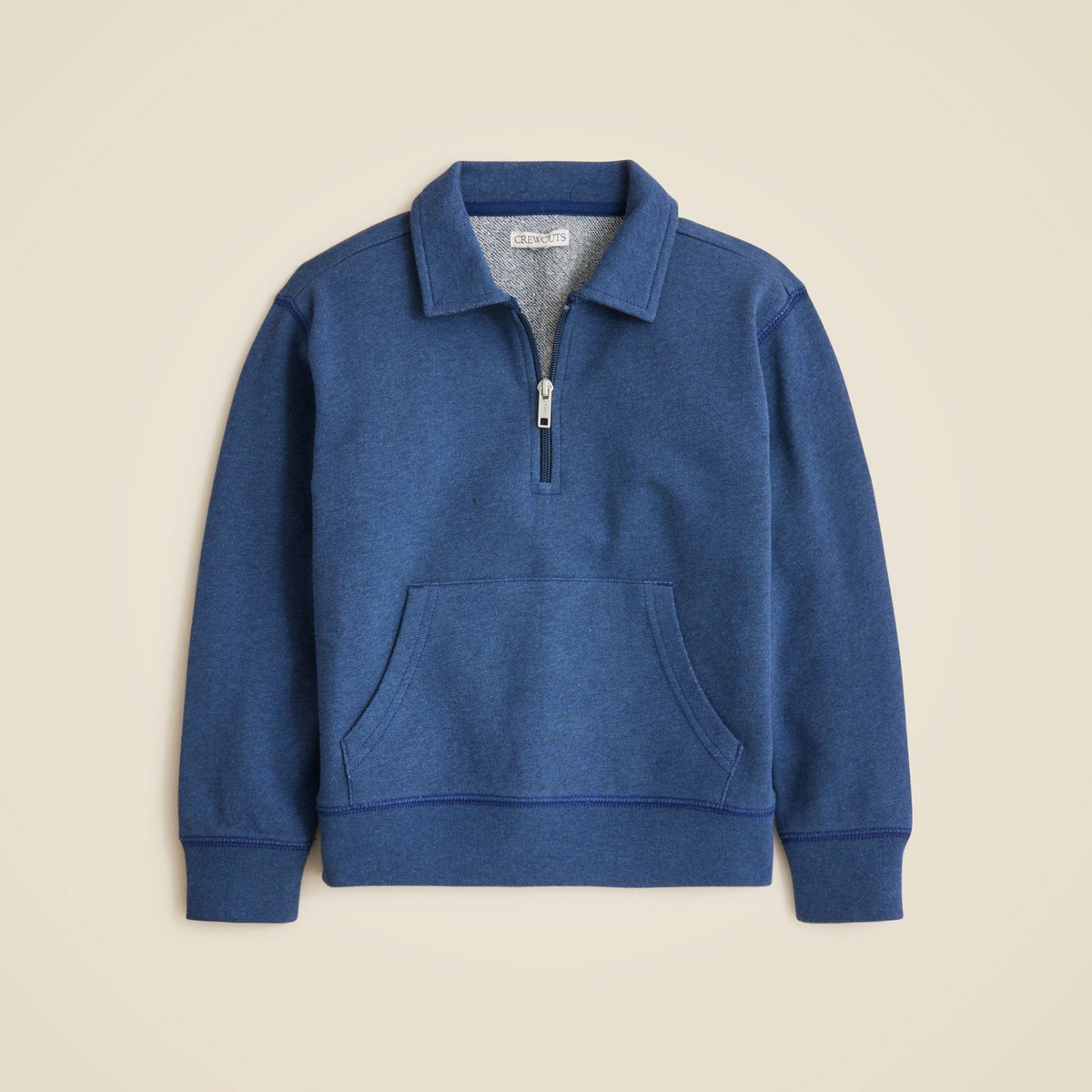 Kids' half-zip pullover in terry