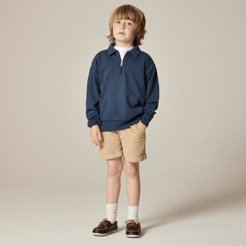 Kids' half-zip pullover in terry