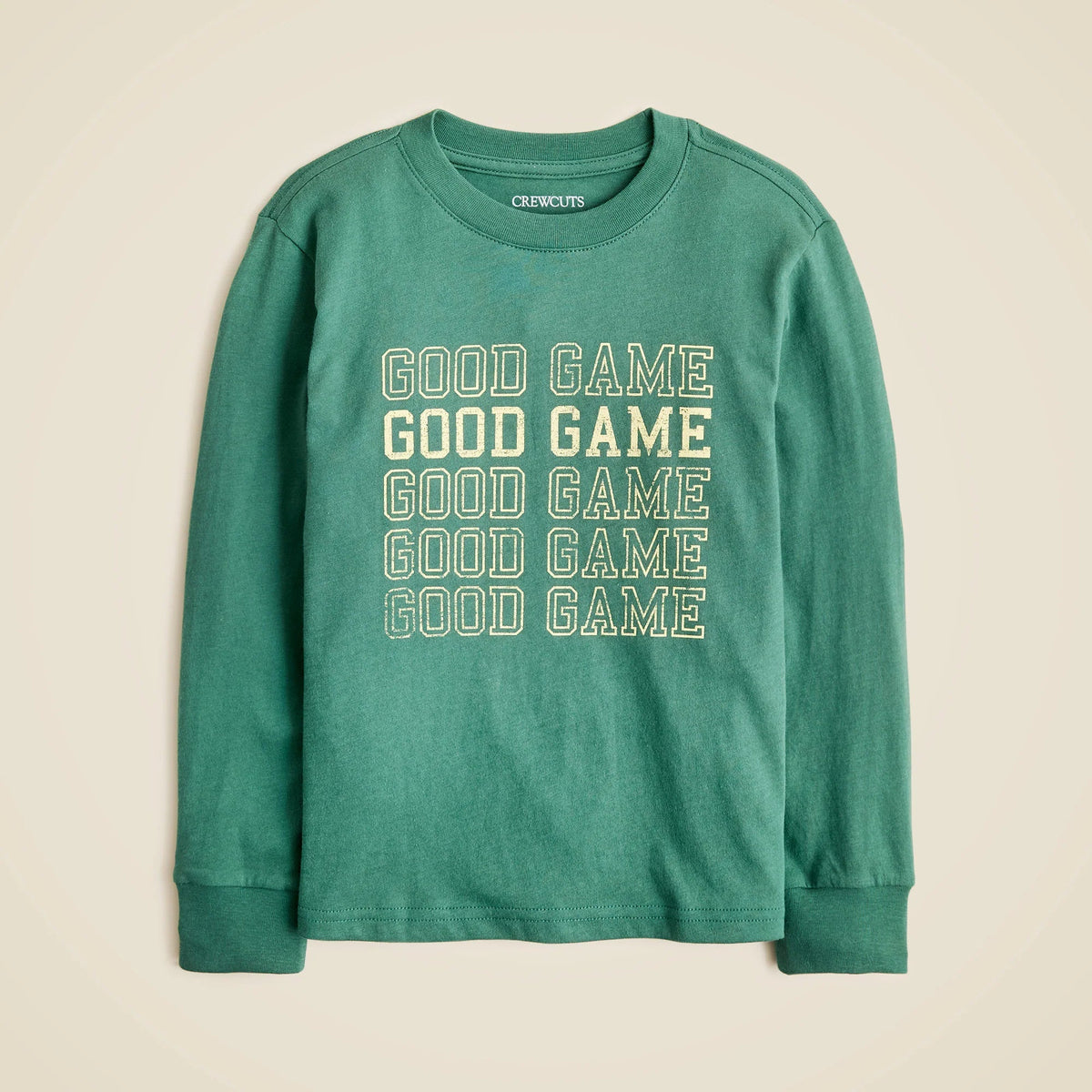 Kids' long-sleeve "Good game" graphic T-shirt