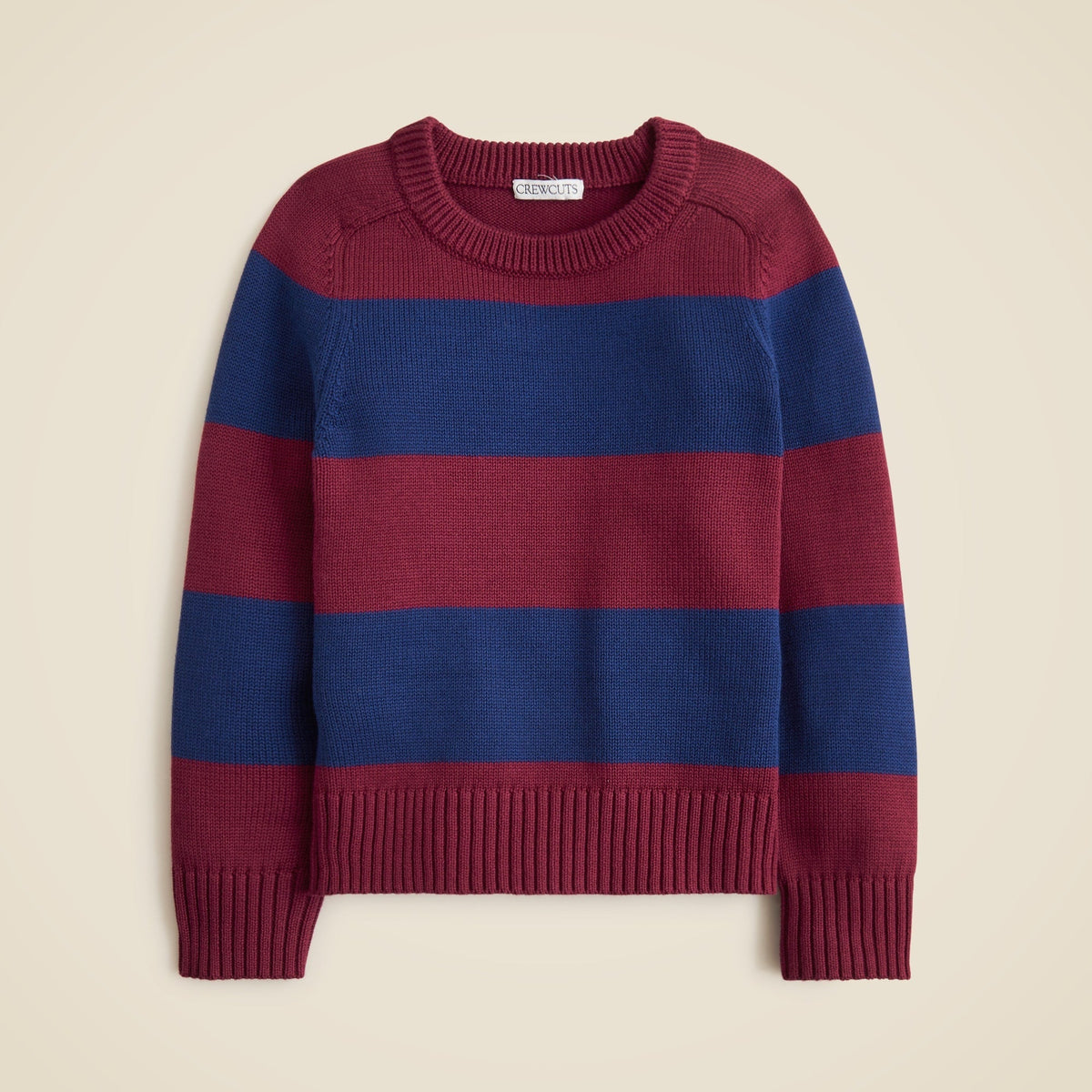 Kids' heritage cotton crewneck sweater in stripe