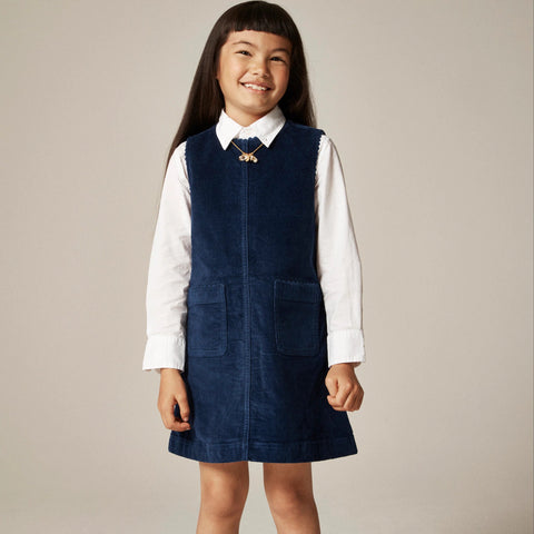 Girls' corduroy pinafore dress