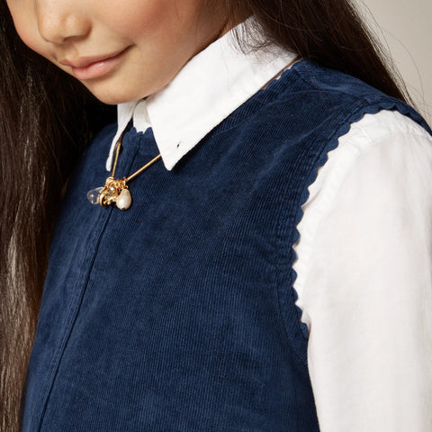 Girls' corduroy pinafore dress