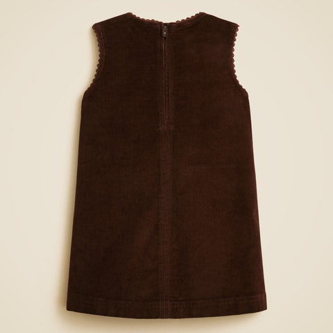Girls' corduroy pinafore dress