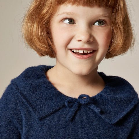 Girls' collared sweater-dress in Supersoft yarn