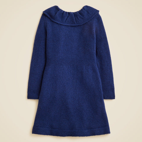 Girls' collared sweater-dress in Supersoft yarn