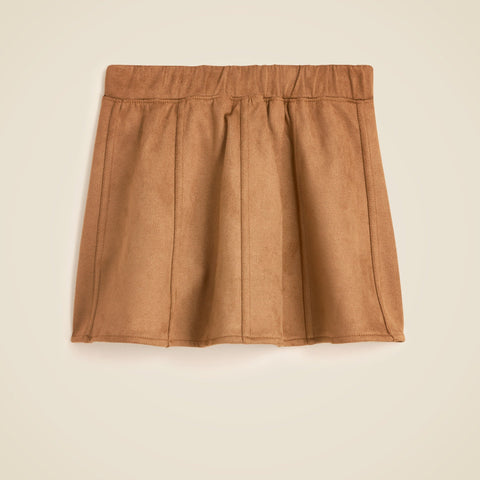 Girls' picture day skirt in faux suede