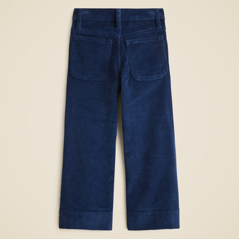 Girls' sailor corduroy trouser with heart pockets