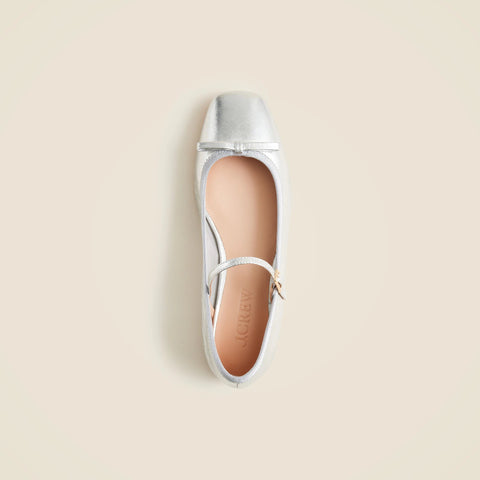 Quinn Mary Jane ballet flats in metallic leather
