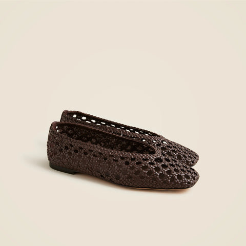 Quinn handwoven ballet flats in leather