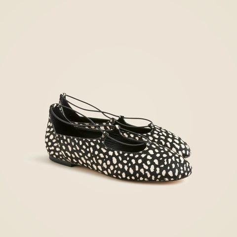 Andi strappy ballet flats in printed calf hair