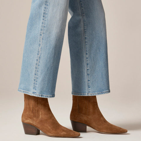 New Piper square-toe ankle boots in suede