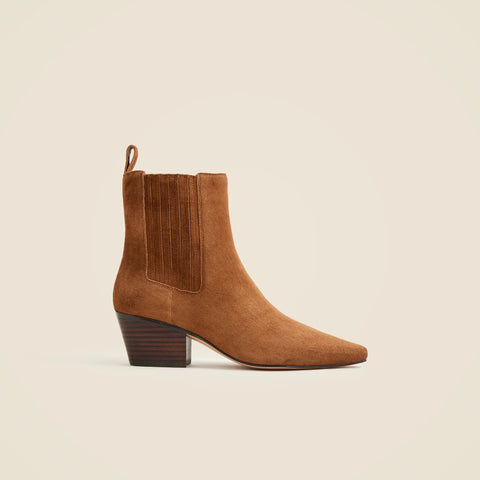 New Piper square-toe ankle boots in suede